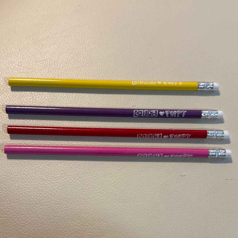 Coach Poppy Pencils unused